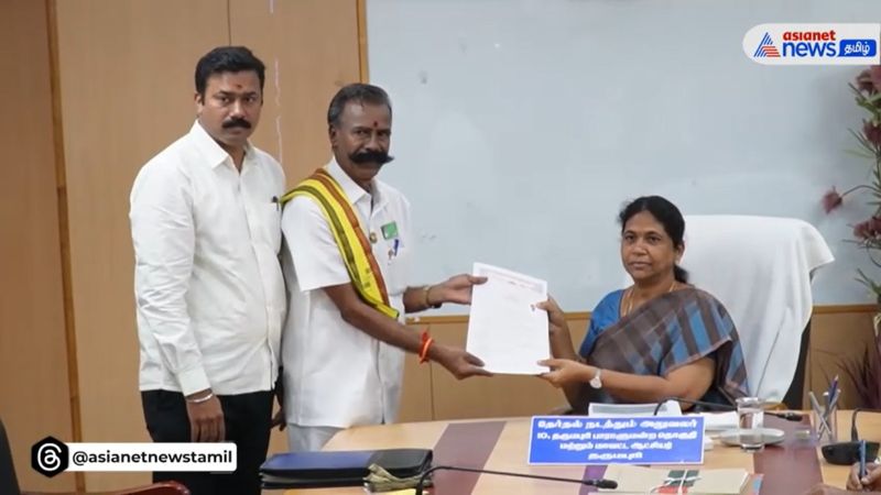 independent candidate padmarajan file nomination at dharmapuri for 239th time vel