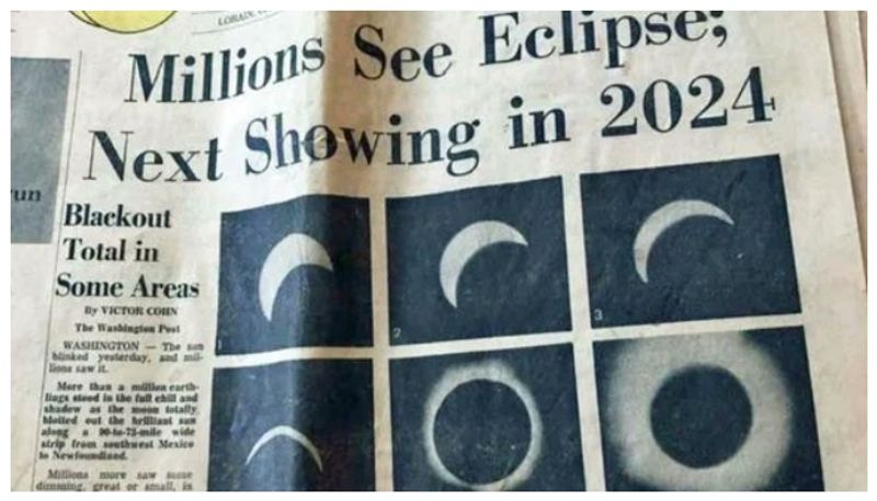 Social media takes over the forecast of 1970 paper predicted a total solar eclipse of April 8 2024 