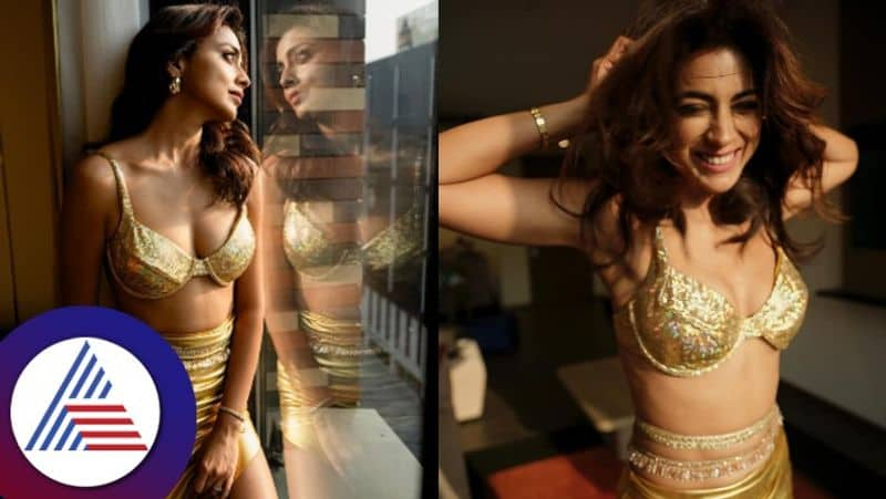 South Actress Shriya Saran Oozes Hot In A Golden Dress See her Pics gvd