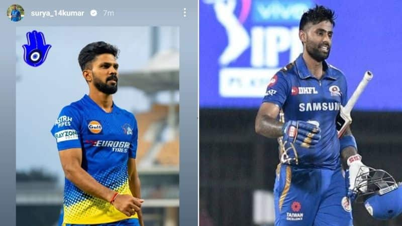 MI Player Suryakumar Yadav Sending his Wishes to CSK New Captain Ruturaj Gaikwad in his instastory rsk