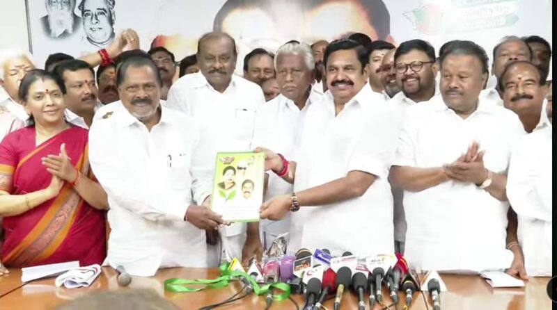 Edappadi Palaniswami published aiadmk manifesto on the occasion of parliamentary elections kak