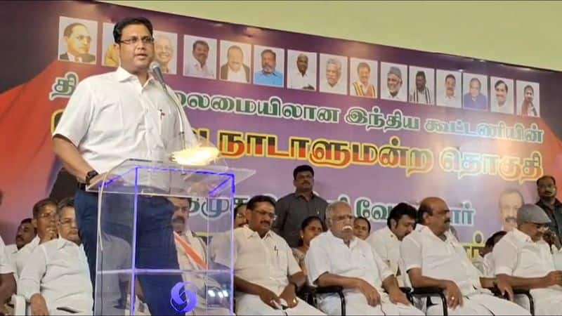 minister trb rajaa criticize bjp state president annamalai in coimbatore vel