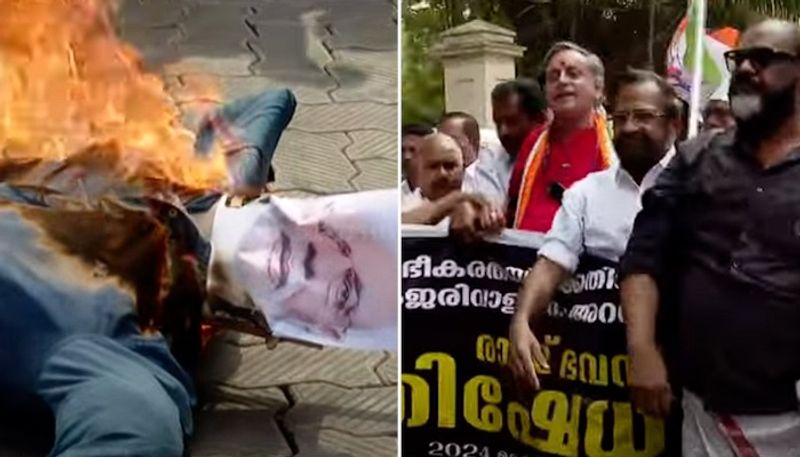 Arvind Kejriwal's arrest: UDF, LDF stage protest in Kerala; burns effigy of PM Modi anr