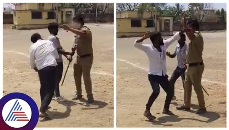 Brother allegedly assault against police for not allowing sister to copy in exams at Kalaburagi gow