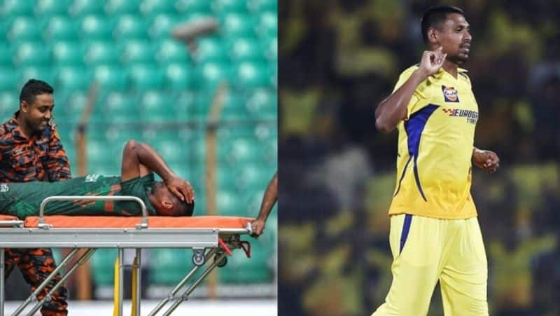 CSK Player Mustafizur Rahman took Faf du Plessis and Rajat Patidar Wickets in same over against RCB in 1st Match of IPL 2024 at MA Chidambaram Stadium rsk