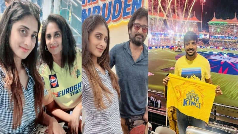 Actress Shalini, Shamlee, Richard, Sathish, Dhanush and many other cinema celebrities watch CSK vs RCB 1st Match of IPL 2024 at MA Chidambaram Stadium rsk