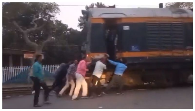 Video of a damaged railway coach being pushed away in Amethi goes viral 