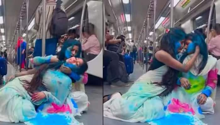 Delhi Metro Responds After Video Of Girls Playing Holi On Train Goes Viral lns