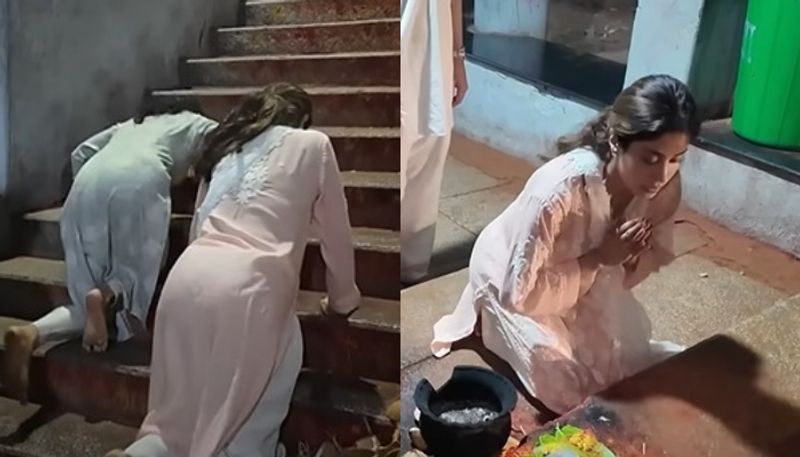 Watch: Janhvi Kapoor visits Tirupati Balaji Temple with Shikhar Pahariya, climbs stairs on her knees RKK