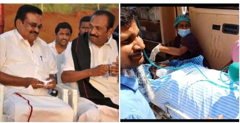 How is MDMK MP Ganesa Moorthy  health as he tried to commit suicide KAK