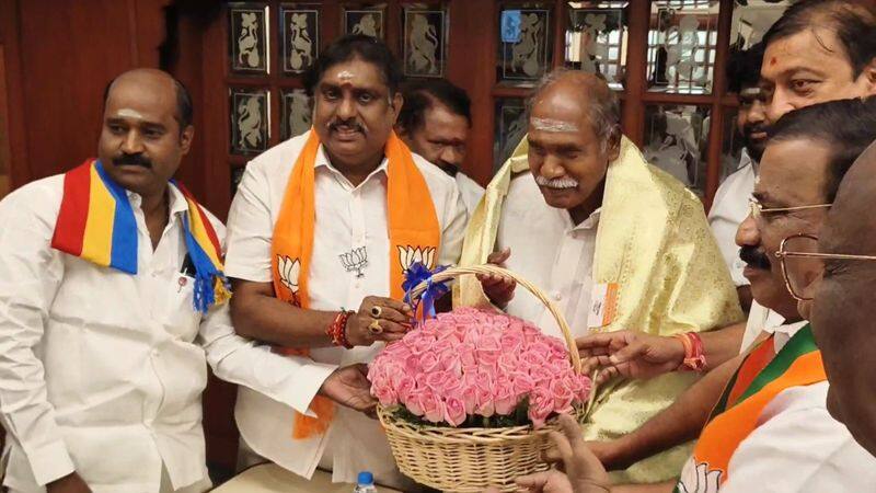 cm rangasamy campaign for bjp candidate namasivayam in puducherry vel