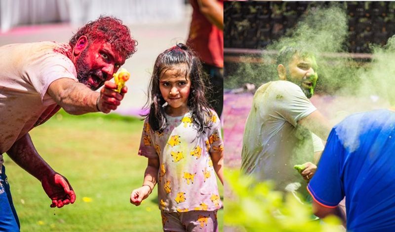 IPL 2024 Rohit Sharma Celebrate Holi Festival with Family and Mumbai Indiana Teammates ckm