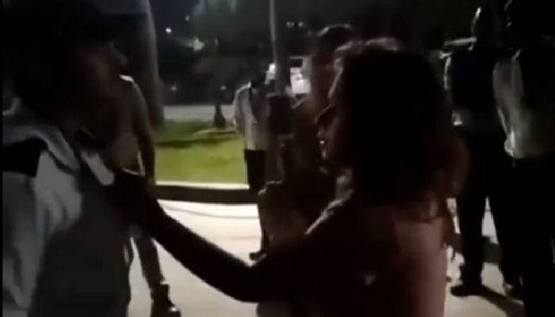 spying boyfriend drunk woman attacks security guard in Noida rlp 