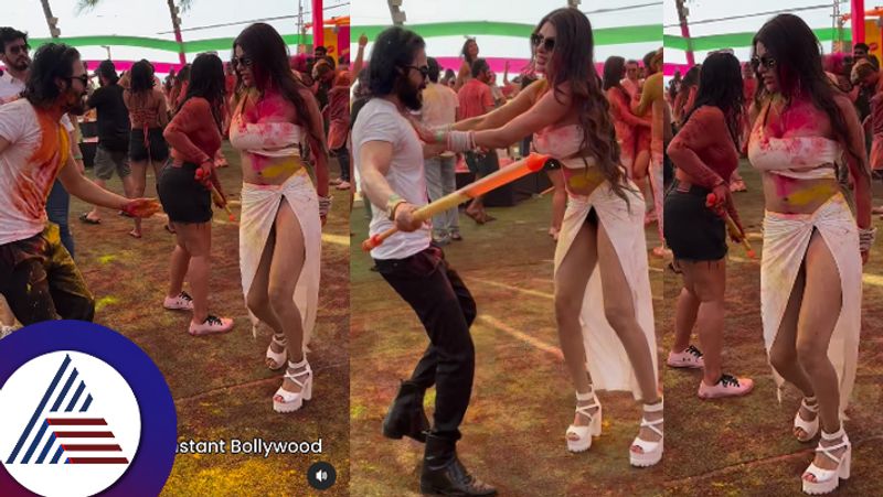 Sherlyn Chopra spotted dancing and having a blast at the Holi celebration suc