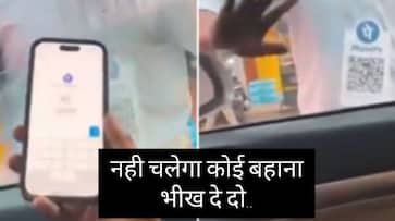 video viral of beggar begging with qr code zkamn