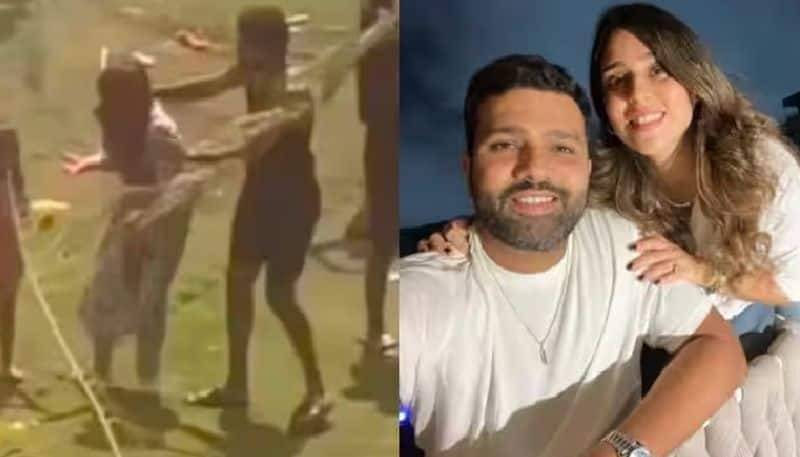 IPL 2024 Hardik Pandya Hugs Rohit Sharma Wife Ritika Sajdeh During Holi Celebrations video goes viral kvn