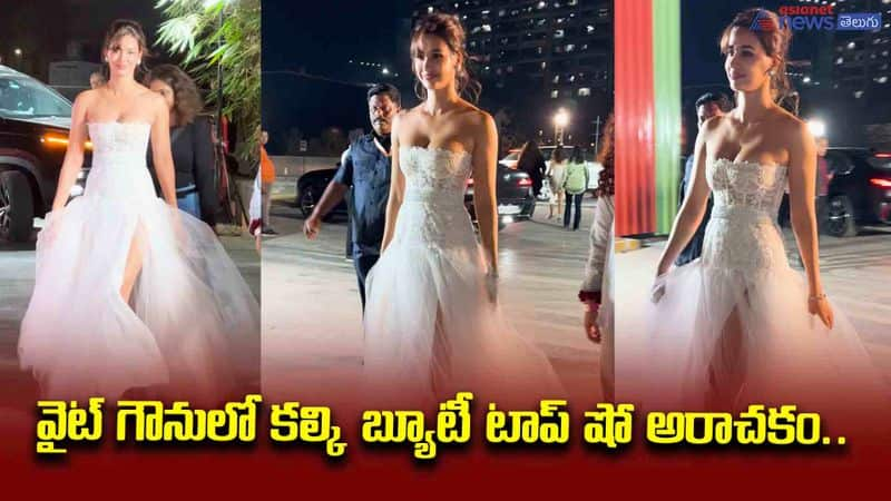 Dishapatani stunning look in white dress