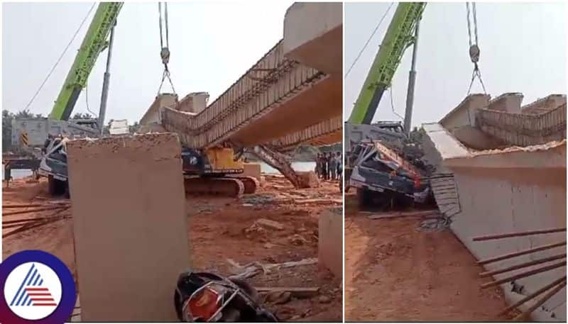 Uttara Kannada Kumta near aghanashini river under construction bridge collapsed sat