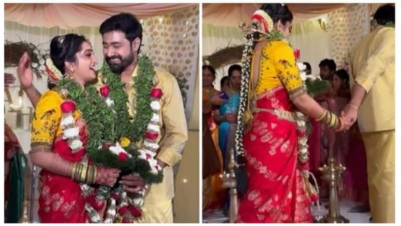 sun tv serial heroine harika sadu and Aravish wedding pictures mma