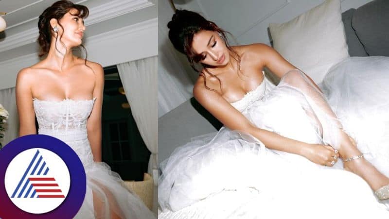 Actress Disha Patani Exudes Elegance In An Off Shoulder White Gown Hot Photos Goes Viral gvd