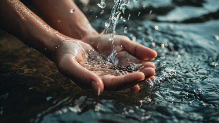 water in  