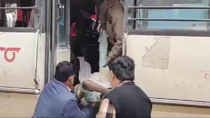 Driver fainted while driving bus in Jaipur 