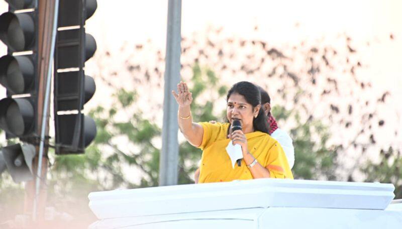 Loksabha election 2024 mp kanimozhi election campaign in pollachi ans