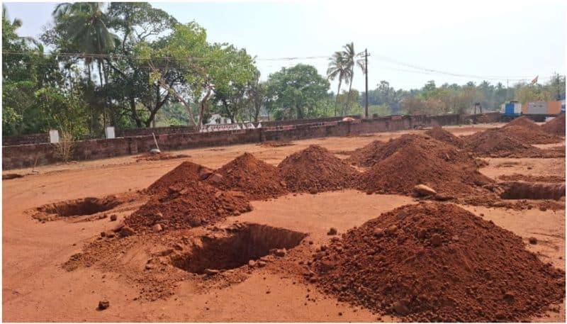 Temple administration dig pits in ground to stop youths playing cricket in Kanhangad