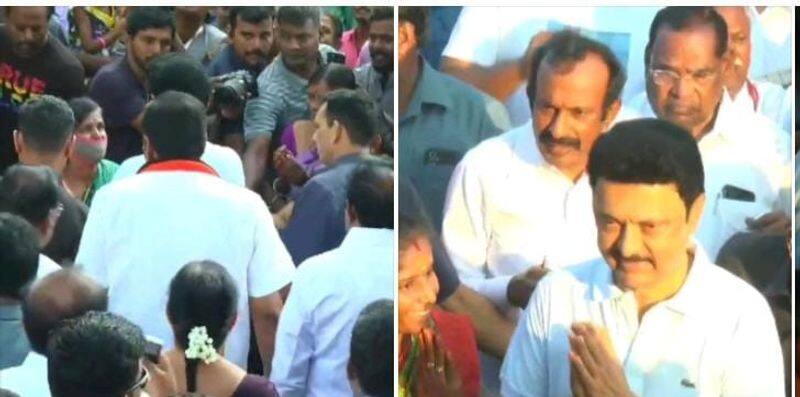 A woman had an argument with Chief Minister Stalin over MAGALIR URIMAI THOGAI in Erode KAK