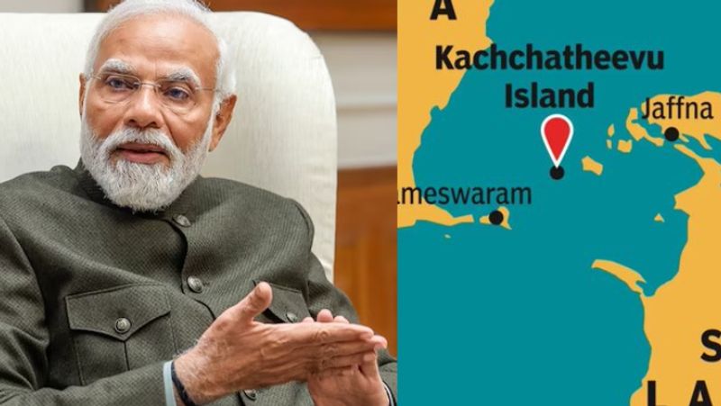 PM Modi slams congress and shares RTI reply about how they gave away Katchatheevu to srilanka gan