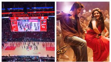 WATCH - Mahesh Babu starrer Guntur Karaam's 'Kurchi Madatha Petti' song played at NBA half time in US ATG