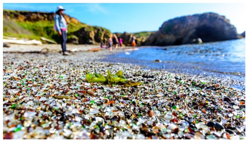 Nature has returned the waste dumped by human into a magnificent glass beach 