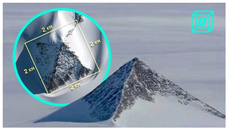 huge debate on social media over a pyramid shaped mountain found in Antarctica