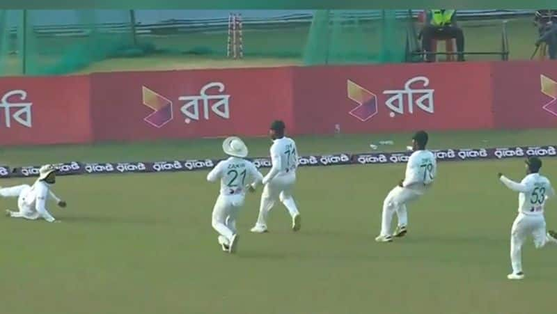 Five Bangla fielders who ran to stop one ball.. Viral video, Bangladesh vs Sri Lanka Test Series RMA