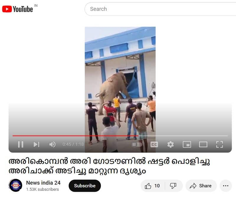 Fact Check arikomban in fci godown video is fake 