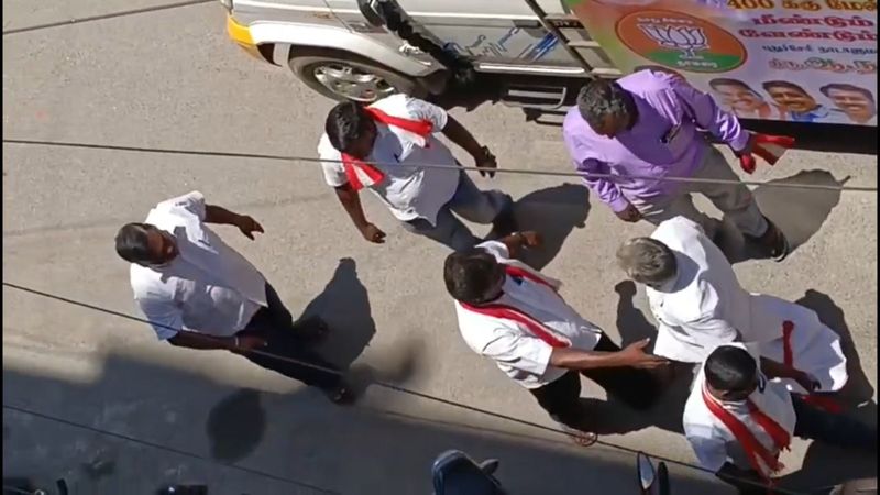 clash between ijk cadres in puducherry on election campaign vel