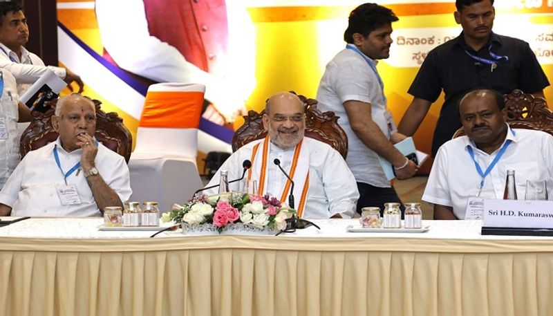 Union Minister Amit Shah Talks Over Dissent in Karnataka BJP grg 