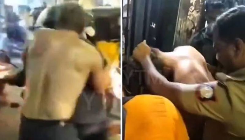 drunken shirtless foreign man bite people in chennai video rlp 