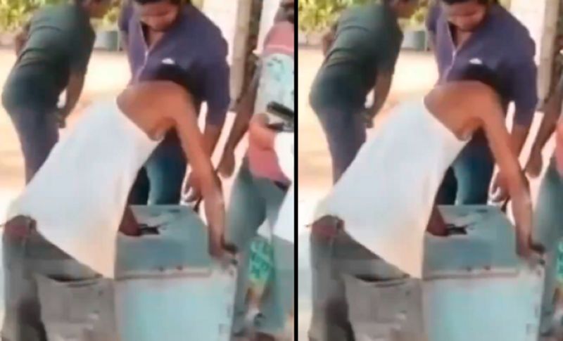 Thief Hand Stuck In Temple Hundi at Kamareddy District AKP