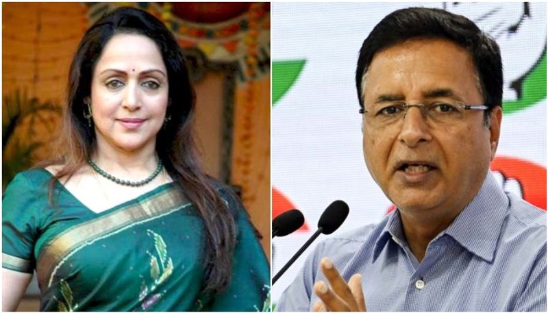 congress mp randeep surjewala in controversy after commenting about hema malini