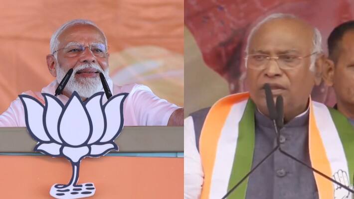 Narendra Modi and Mallikarjun Kharge