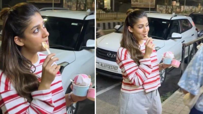 Nayanthara visit roadside ice cream shop in kerala during midnight with friends gan