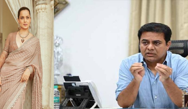 BRS Leader KTR Satires on BJP Leader Kangana Ranaut and Annamalai AKP 