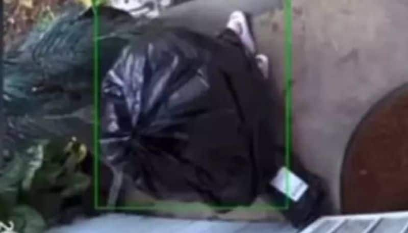 Thief disguised as garbage bag video went viral 