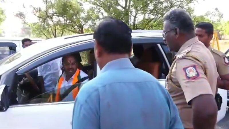 Case filed against Tiruppur BJP candidate Muruganandam for threatening flying squad smp