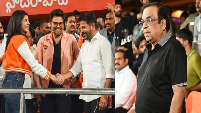 Actor Venkatesh, Brahmanandam and Telangana CM Revanth Reddy are watching SRH vs CSK 18th IPL 2024 Match at Hyderabad rsk