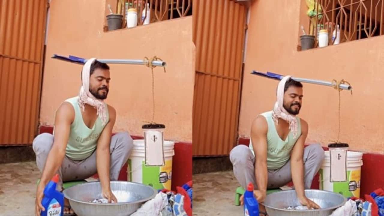 मोबाइल का ऐसा नशा - डिटर्जेंट की जगह हार्पिक डालकर धोता रहा कपड़ा