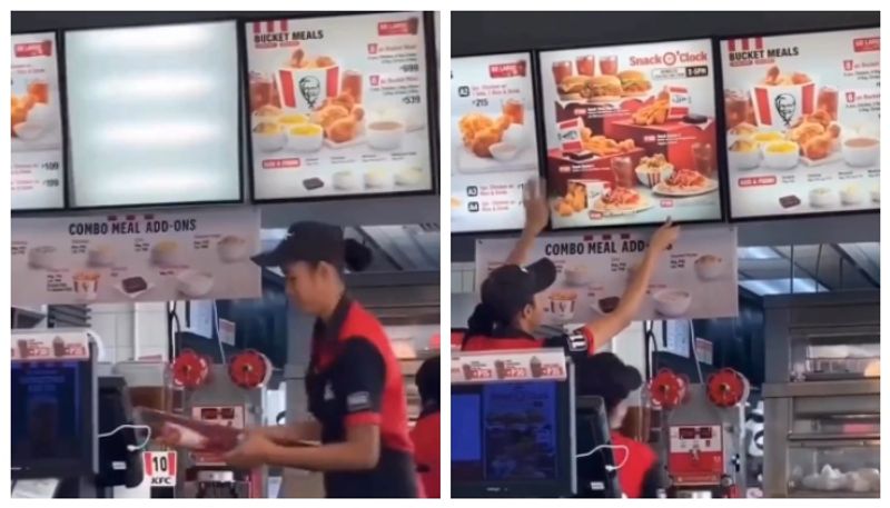 Video of changing LED screen display at KFC Chicken outlet goes viral 