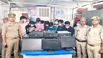 Uttar Pradesh Crime News throw call center was running in noida Used to cheat Americans in name of selling anti virus Police 12 arrested XSMN