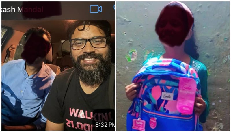 man helped uber driver for buying school bag for his daughter heartfelt story  